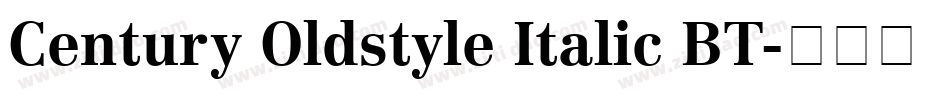 Century Oldstyle Italic BT字体转换